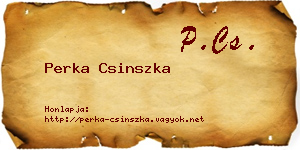 Perka Csinszka névjegykártya
